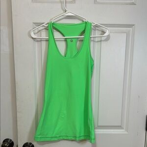 lululemon athletica Racerback Tank Top size 2 neon green athletic tank shop yoga